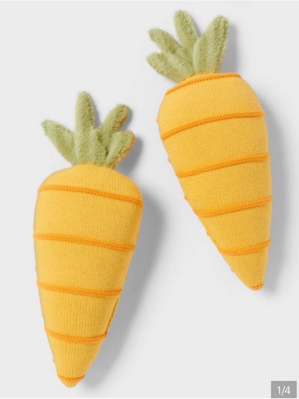 NEW Spritz 2 Pc Carrot Shaped Pillows